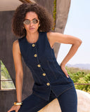 Rinse Tailored Denim Vest Rinse