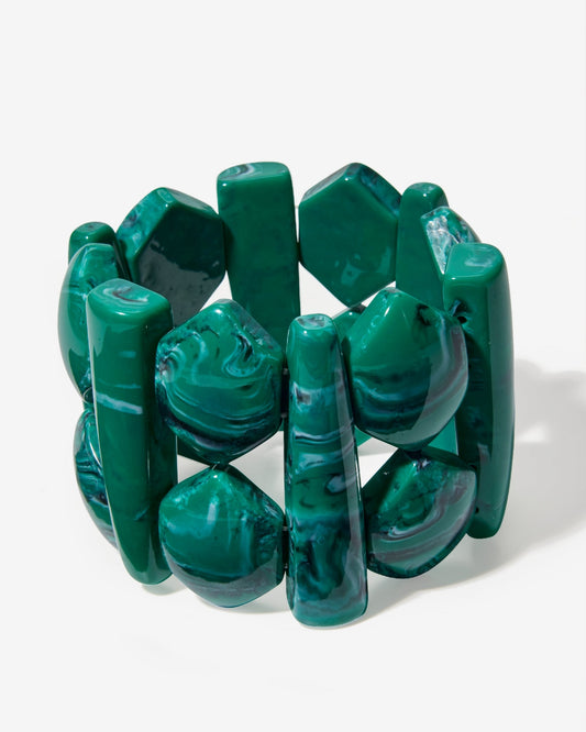 Marbled Acrylic Bracelet Green