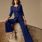 Malibu Ultimate Pull-On Ponte Pant Navy