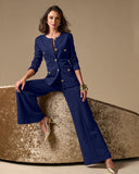 Malibu Ultimate Pull-On Ponte Pant Navy