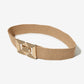 Raffia Gold Square Buckle Belt Natural
