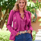 Modern Double-Breasted Blazer Festival Fuchsia