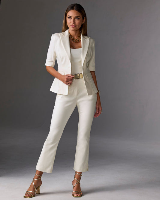 Monterey Modern Bootcut Kick Flare Ankle Pant Ivory