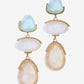Acrylic Three Stone Earring Blue