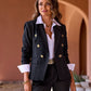 Modern Double-Breasted Blazer Black