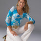 So Effortless Print Scoop Neck Knit Top Ethereal Floral