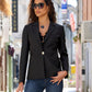 Modern Single Button Blazer Black