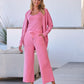 Luxe Lounge Drawstring Wide Leg Pant Rosebloom