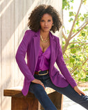 Beyond Travel Classic Boyfriend Blazer Purple Magic