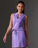 Luxe Lounge Sleeveless Collar Top Bougainvillea