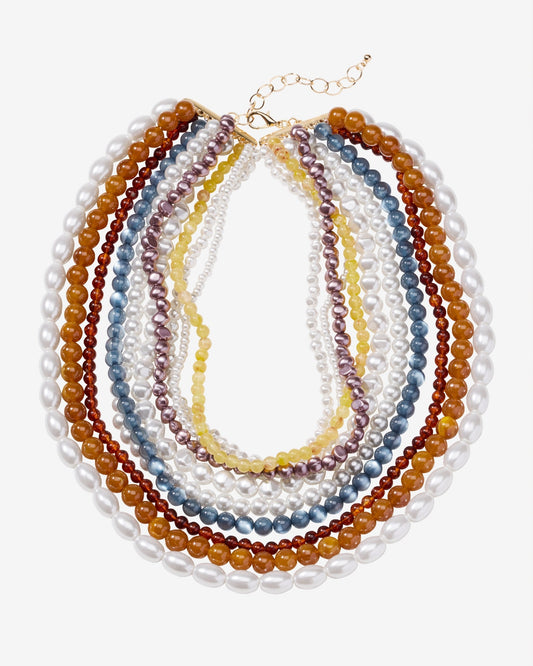 Multi Layered Trim Necklace Multi