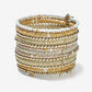 Beaded Cuff Gold Multi