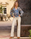 Monterey Five Pocket Faux Leather Bootcut Pant 2BN63 Bone