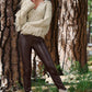 Faux Leather Five Pocket Pant Chocolate