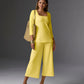 Beyond Travel Wide Leg Crop Pant Lemon Drop