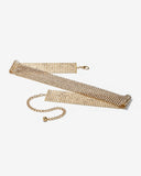 Rhinestone Chain Belt Gold Multi