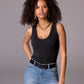 So Effortless Scoop-Neck Tank Top Black