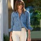 Denim Meet-Me-At-The-Waist Shirt Light Wash