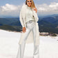 Malibu Faux Leather Wide Leg Five Pocket Pant Silver