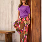 Beyond Travel Print Palazzo Pant Sheryl Safari
