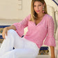 Eyelet Tiered Sleeve Blouse Rosebloom