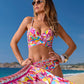 Swim Sense Print Underwire Wrap Bikini Top Tulum Abstract