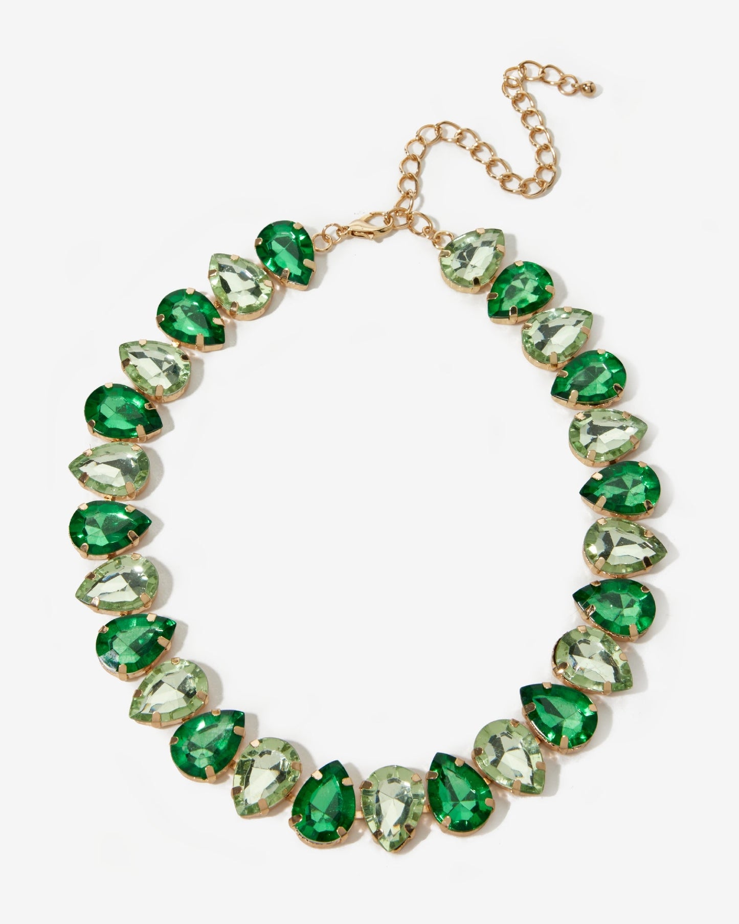 Green Gem Choker Necklace Green