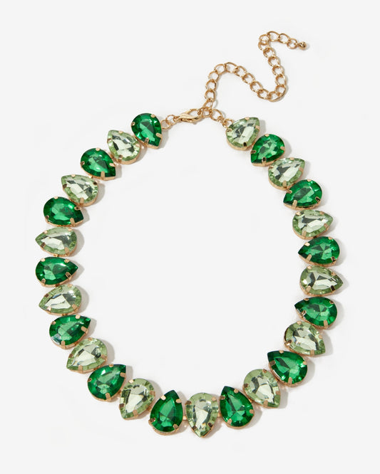 Green Gem Choker Necklace Green