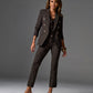 Newport Modern Slim Straight Side Slit Trouser Pant Chocolate Torte
