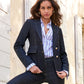 Chic Denim Blazer Dark Rinse
