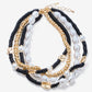 Slinky and Pearl Layered Necklace Black/Gold