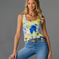 So Modern Printed Scoop Neck Tank Angela Floral