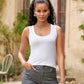 So Effortless Scoop-Neck Tank Top White
