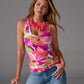 Printed So Effortless Tank Top Tropical Abstract