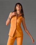 Modern Halter Cut Away Vest Bird of Paradise