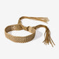 Metallic Braided Tie Belt Gold