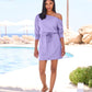 Cotton Comfort Slouchy Drawstring Sport Dress Lavender