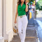 Newport High-Rise Slim Straight-Leg Jean White