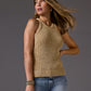High Neck Sweater Tank Sesame