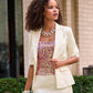 Modern Short Sleeve Blazer Ivory