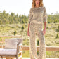 Leopard Sweater Lounge Set Cozy Cheetah
