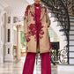 Malibu Belted Ponte High Waist Wide Leg Trouser Pant Rumba Red
