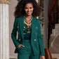 Modern Double-Breasted Blazer Deep Emerald