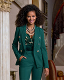 Modern Double-Breasted Blazer Deep Emerald