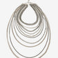 Layered Silver Chain Necklace Antique Silver