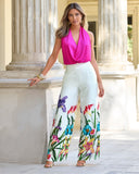 Printed Floral Woven Wide Leg Pant Iris Of My Eye