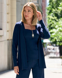 Beyond Travel Long Sleeve Duster Maritime Navy