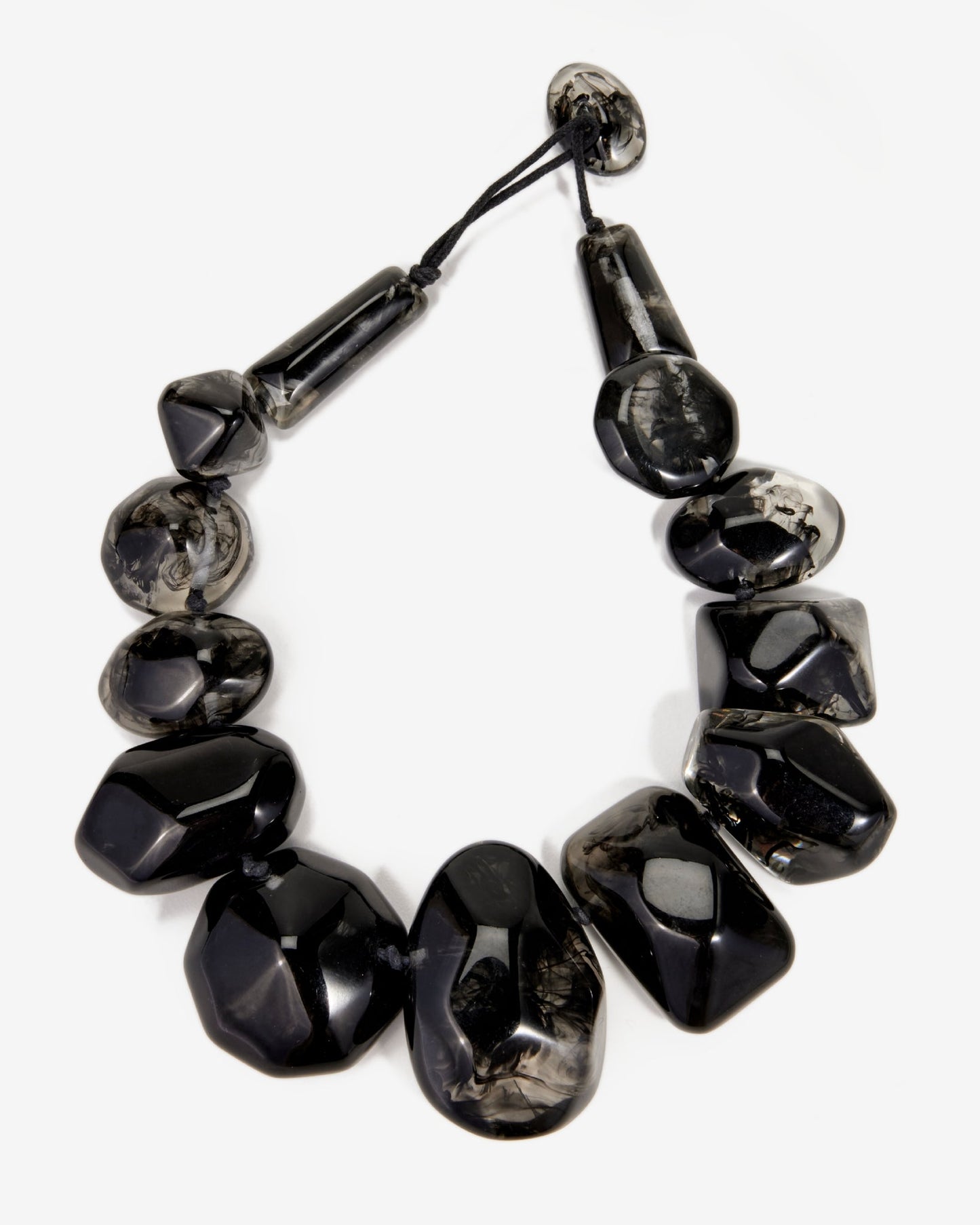 Large Acrylic Stone Necklace Black