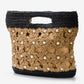 Pearl Floral Raffia Bag Black/Natural