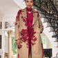 Rose Jacquard Coat Red Multi